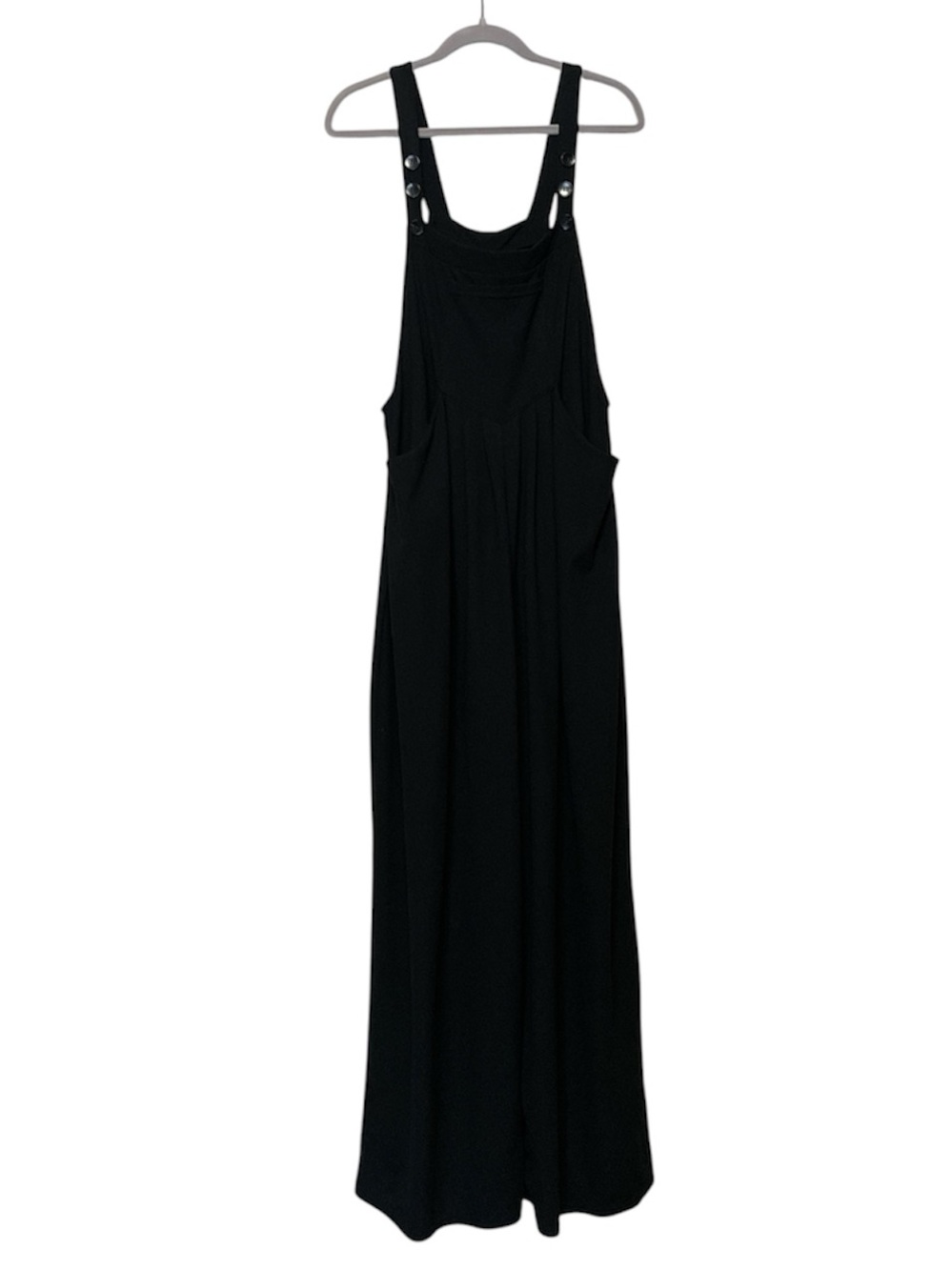 Halara I-6 Pockets Waffle Casual Overalls Wide-Leg Black Size XL - Picture 2 of 6